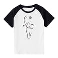 thumbnail image 1 of RXIRUCGD 2025 Vêtements d'Été pour Enfants Tout-Petits Garçons Filles Mode Mignon Col Rond Imprimé Manches Courtes Haut, 1 of 7