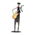 thumbnail image 4 of GUOOL Iron Music Man Statue Model Desktop Ornament Musical Instrument Figurine Artwork Guitar Player, 4 of 9