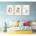 thumbnail image 2 of 3Pcs Woodland Animals Nursery Wall Art Watercolor Wild Animals Kids Room Wall Decor Cute Squirrel Raccoon Fox Prints Posters Kids Room Canvas Painting for Boys Room Girls Room Pictures d, 2 of 7