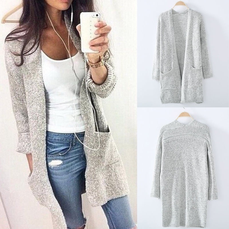 long knitted cardigan