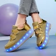 thumbnail image 6 of Kids Wheels Shoes with Lights Rechargeable Roller Skates Shoes Retractable Wheels Shoe LED Flashing Sneakers for Girls Boys Gift, 6 of 14