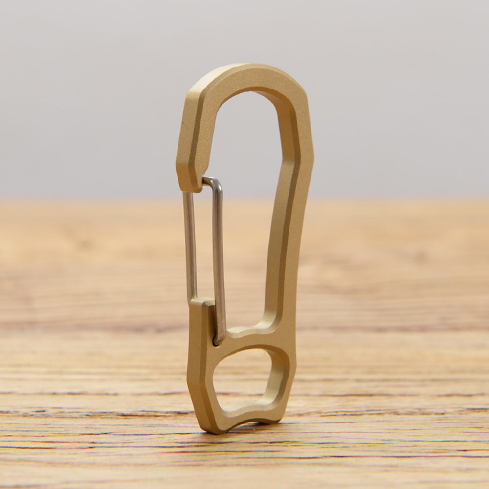 Solid Brass Carabiner Key Ring Key Chain Buckle Clip Snap Hook Handbag Clasp 