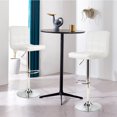 thumbnail image 2 of Set of 2 Bar Stool, Comfortable Swivel Adjustable PU Leather Bar Chair with Backrest, Soft Cushioned Seat, Footrest, Sturdy Metal Frame, Barstools for Kitchen, Pub (Black, White, Brown, Red), 2 of 8