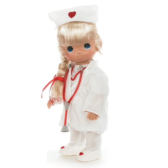 Precious Moments Dolls by the Doll Maker, Linda Rick, Loving Touch Nurse, Blonde, 12 inch Doll