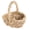 A, variant on BIZHUA Flower Girl Basket Woven Baskets with Handles for Wedding Easter Egg Hunting Basket Toy Oval Basket Basketflower Girl, One Woven Flower Basket