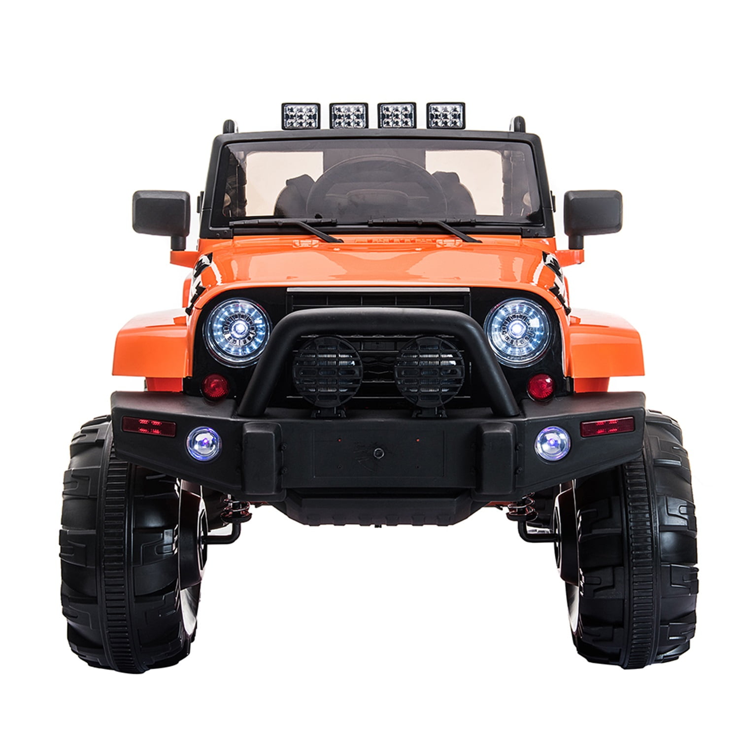 CIPACHO 12 V Powered Ride on Truck, 3-Speed Remote Control Electric Vehicle with LED lights, Electric Kids Car Toy, Orange CIPACHO 12 V Powered Ride on Truck, 3-Speed Remote Control Electric Vehicle with LED lights, Electric Kids Car Toy, Orange