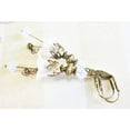 thumbnail image 2 of Vintage Victorian Style White and Antique Bronze Bell Flower Lucite Earrings, 2 of 5