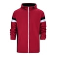 thumbnail image 3 of Gibobby Sudadera para hombre con cierre Sudadera con Capucha de Forro Polar, con Cierre Completa, Absorbe la Humedad y Transpirable(Rojo,CH), 3 of 5