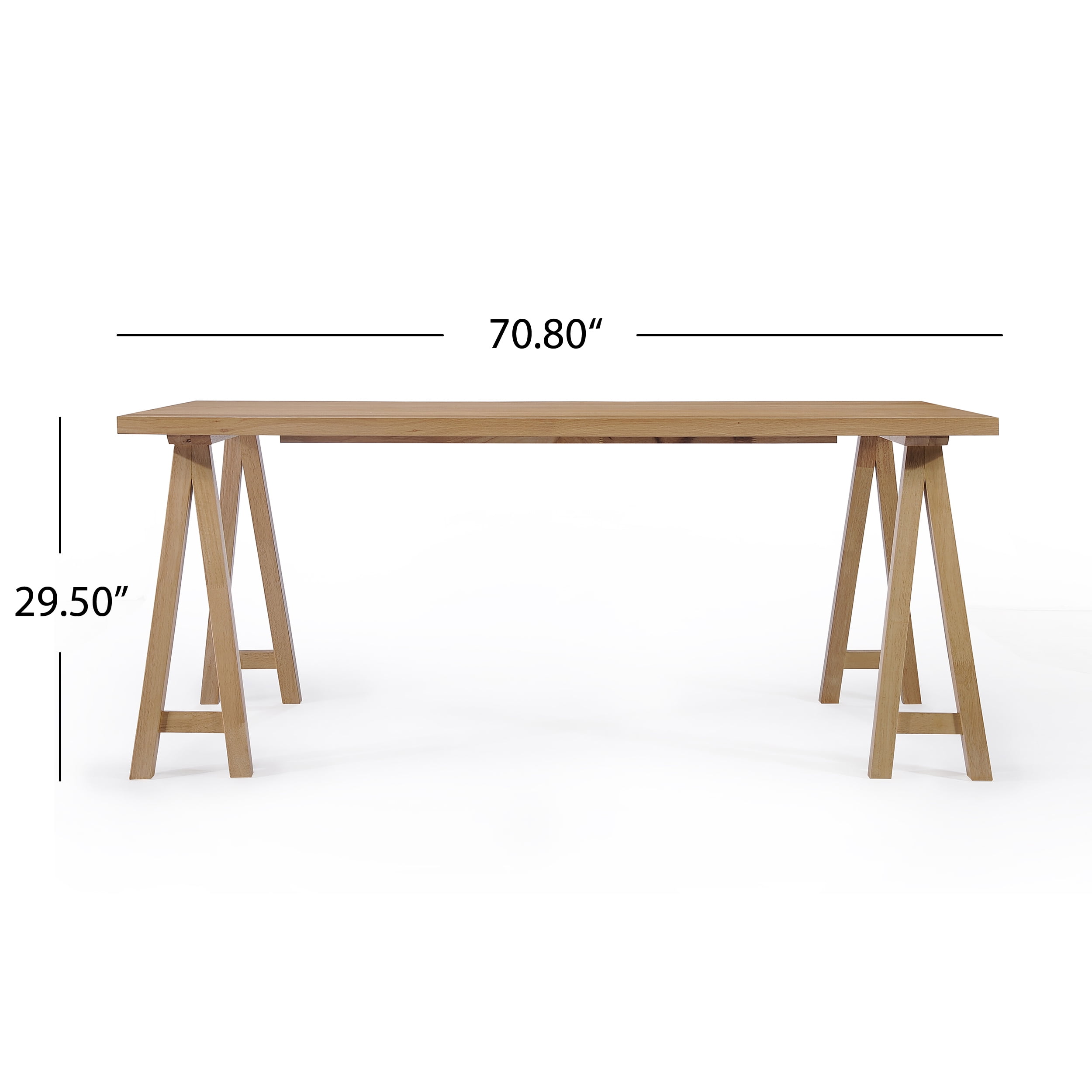 Noble House Montecito Modern Farmhouse Wood Dining Table, Brown Finish