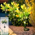 thumbnail image 1 of Lámpara solar para exteriores con 5 tulipanes, resistente al agua, con estaca, decorativa de plástico, para jardín y patio., 1 of 6
