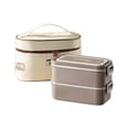 thumbnail image 1 of kurtrusly Heat Preservation Heating Lunch Box For On Go Large Capacity Lunch Box Microwave khaki Heating bag, 1 of 6