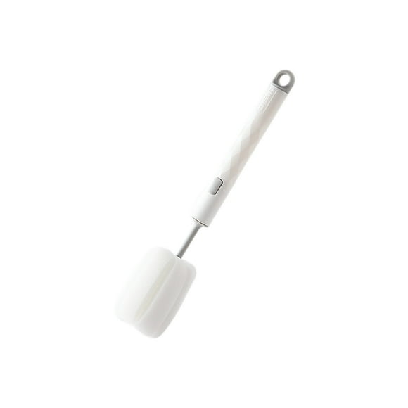 Cepillo de esponja suave para vasos, enjuague platos, esponja limpia y fregable, extraíble para copas de vino. blanco