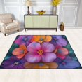 thumbnail image 2 of Yayeee Area Rugs for Living Room 5.2'x4' Indoor Non Slip Washable Bedroom Carpet, Large Purple Flowers, 2 of 5
