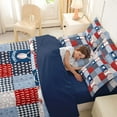 thumbnail image 4 of Feelyou Baseball Sport Bedding Comforter Set 7pcs, Blue Red King Bedding Sets, 4 of 7