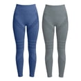 thumbnail image 4 of felwors 2 Pack High Waist Anti Cellulite Leggings 3D Compression Tummy Control Yoga Pants Dark Blue for Size XXL, 4 of 4