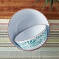 thumbnail image 2 of INFUSE 2 Piece Lebrillo Pattern Melamine Serving Bowls Set for Outdoor Parties Entertaining, Aqua, 2 of 4