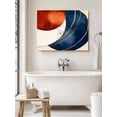 thumbnail image 6 of Navy Blue Burnt Orange Wall Art for Living Room,Canvas Picture Wall Decor for Bathroom Bedroom,Modern Boho Art Geometric Painting Artwork for Office Kitchen Hallway Dining Room Home Decor 16"x20", 6 of 8