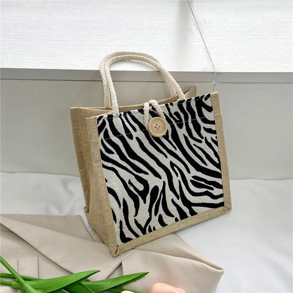 Trendy Cute Office Worker Tote For Students Stripe Casual Women Shoulder Bags Korean Canvas Handbag Grid Underarm Bags Lunch Bags STRIPE