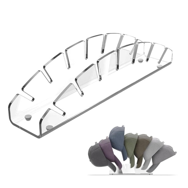 Organizador de sombreros para 7 gorras de béisbol, práctico y moderno soporte multiusos para sombreros, soporte de exhibición para pasillo de Hotel y Claro Macarena Organizador de sombreros
