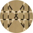 thumbnail image 1 of Ahgly Company Machine Washable Indoor Round Transitional Oak Brown Area Rugs, 7' Round, 1 of 7