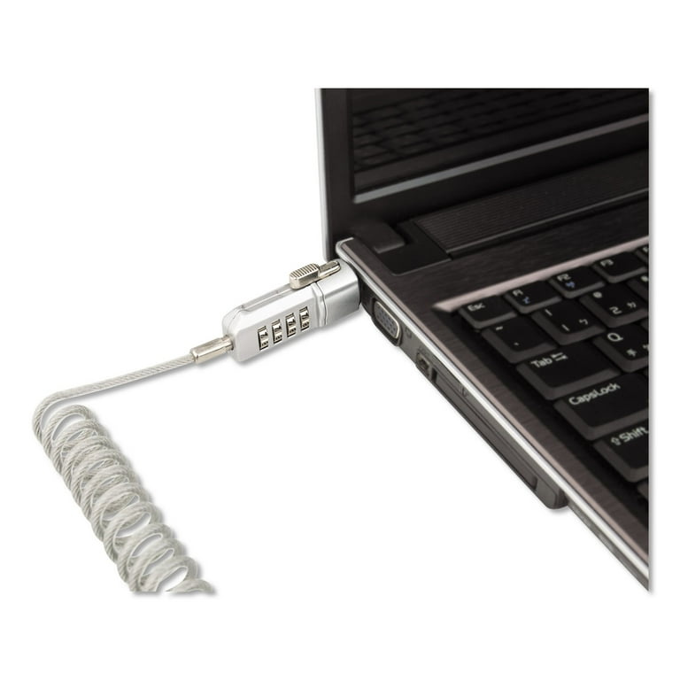 Compact Combination Laptop Lock, 6 ft Steel Cable Compact Combination Laptop Lock, 6 ft Steel Cable