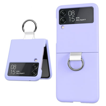 Samsung Galaxy Z Flip 3 Phone Case, Heavy Duty, Shockproof Smartphone Protector, Protective Cover with Ring,Lavender