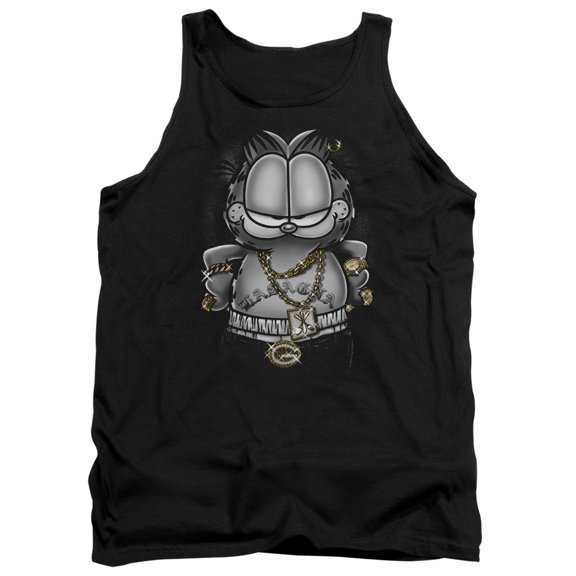 Garfield Lasagna For Life Adult Tank Top Black