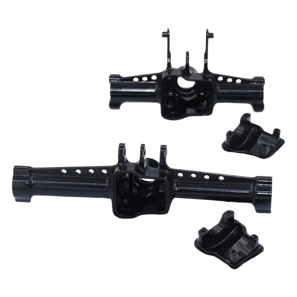 Carcasa de eje delantero y trasero RC para actualización de accesorios para vehículos a escala 1:18 Negro