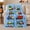 Holiday Trucks, variant on Playful Construction Vehicles Light Blue Illustrated Kids, Playful Artistic Scene, Warm Flannel Blanket for Living Room and Bedroom, Bird Lovers Valentine's Day Gift, Artistic Home Decor