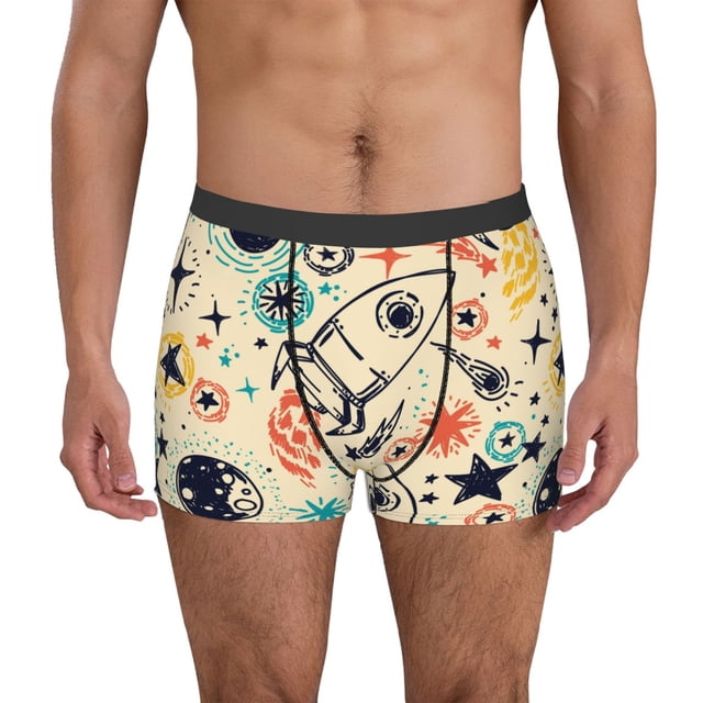 Fotbe Rockets Calzoncillos Tipo Boxer con Bolsa de Soporte Total para Hombre, X-Temp Fresco, Transpirable y de Secado Rápido-Medium