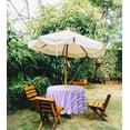 thumbnail image 2 of Vargottam Indoor/OutdoorRoundTablecloth 58 InchTablecloth with Umbrella Hole & Zip- Waterproof TableCloth TableCovers for Backyard Table -Lavender, 2 of 7