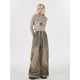 thumbnail image 1 of Pantalones Cargo holgados para mujer, vaqueros de pierna ancha con múltiples bolsillos, estilo callejero americano, color azul, otoño e invierno, novedad, 1 of 5