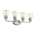 thumbnail image 2 of LILY Contemporary 4 Light Brushed Nickel Bath Vanity Light Clear Glass 31" Wide, 2 of 3