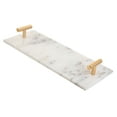 thumbnail image 4 of CTIRCHIU 1Pc White Marble Multifunctional Dessert Tray for Home Serving and Cake Display Storage, 4 of 7