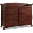 Storkcraft Avalon 6 Drawer Universal Dresser Cherry