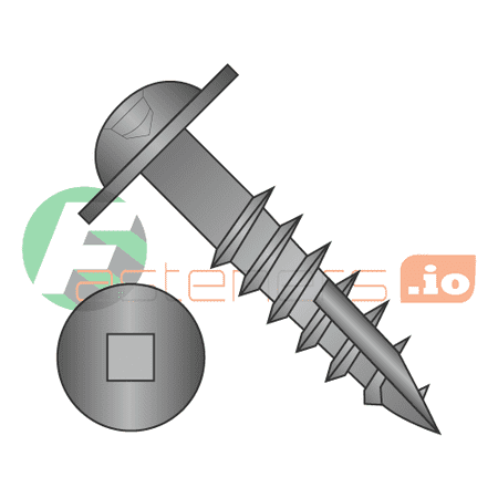 

#8 x 1 3/4 Deep Thread Wood Screws / Square / Round Washer Head / Steel / Black Oxide / Type 17 Point Pt / Type 17 Point Point (Quantity: 2 000 pcs)