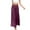 Purple, variant on AOOCHASLIY 2023 Women's Pants Womens Fashion Casual High Waist Elastic Waist Drawstring Straps Solid Color Ruffle Wide Leg Pants