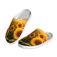 thumbnail image 2 of Balery Beautiful Golden Sunflower Field Pattern Women's Fuzzy Memory Foam Slippers Fluffy Winter House Shoes Indoor and Outdoor-40/41, 2 of 7