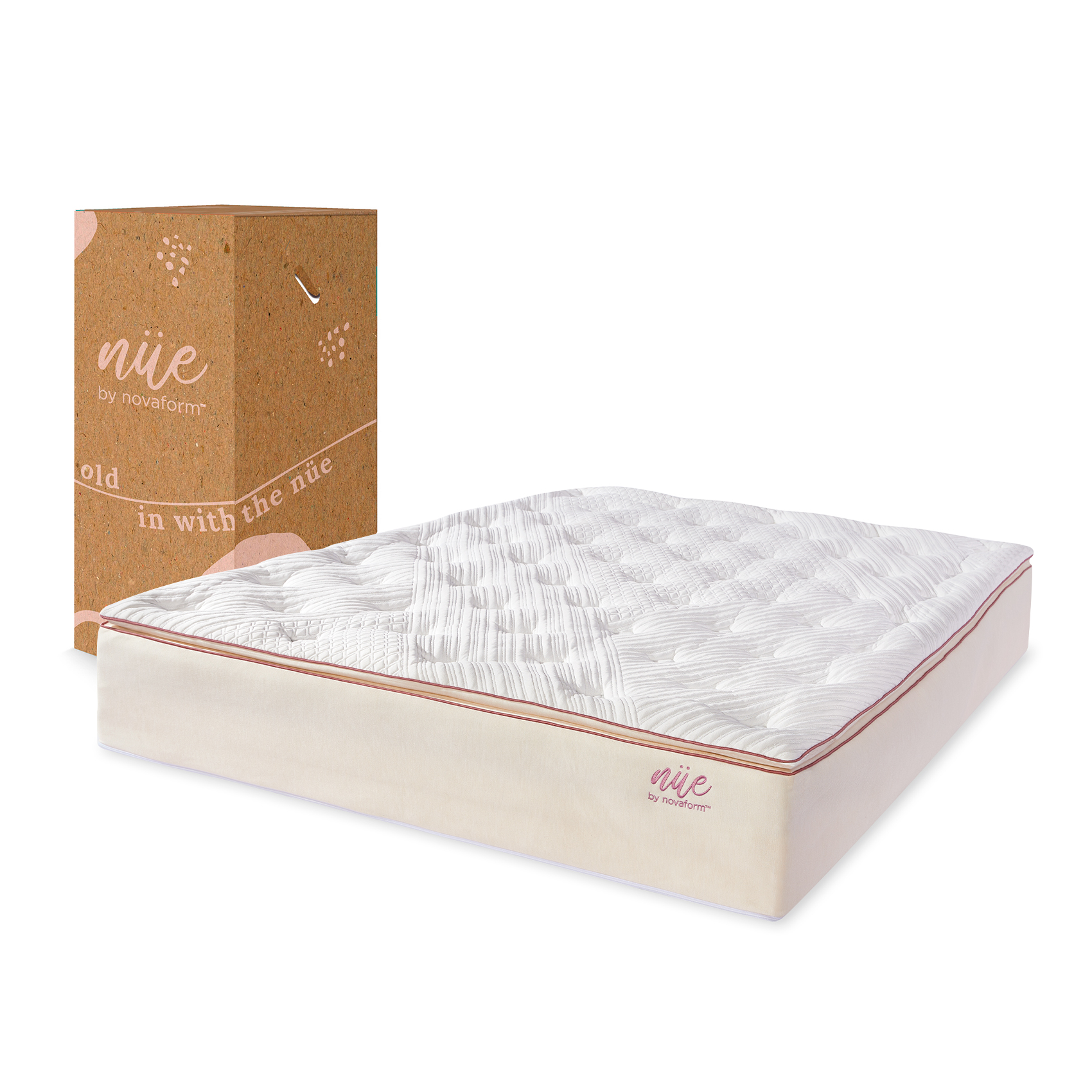 nue by Novaform Plush Pillowtop 12" Gel Memory Foam Mattress, California King