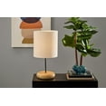 thumbnail image 2 of Adesso Brielle 22" 1-Light Black Table Lamp with White Boucle Fabric Drum Shade, 2 of 6
