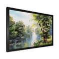 thumbnail image 2 of Designart 'Lake In The Forest Summer Day - Landscape' Lake House Framed Art Print, 2 of 4