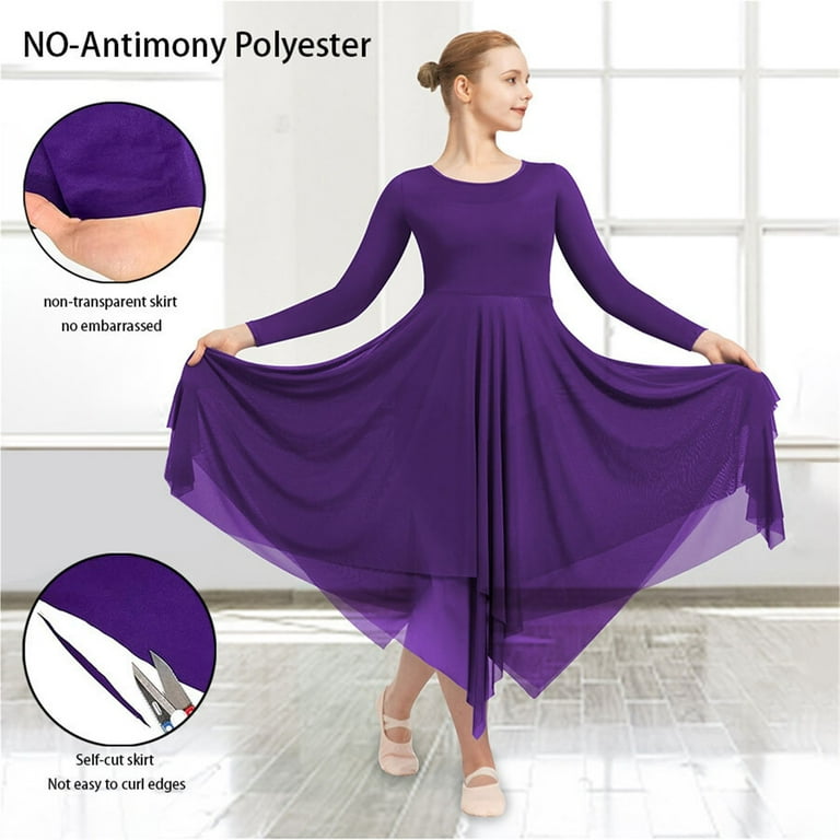 Women Long Sleeve Praise Dance Loose Fit Liturgical Worship - Main Image
