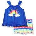 thumbnail image 1 of Ensemble Short Bébé Fille, Imprimé Bleu Marine, 12M, 1 of 2