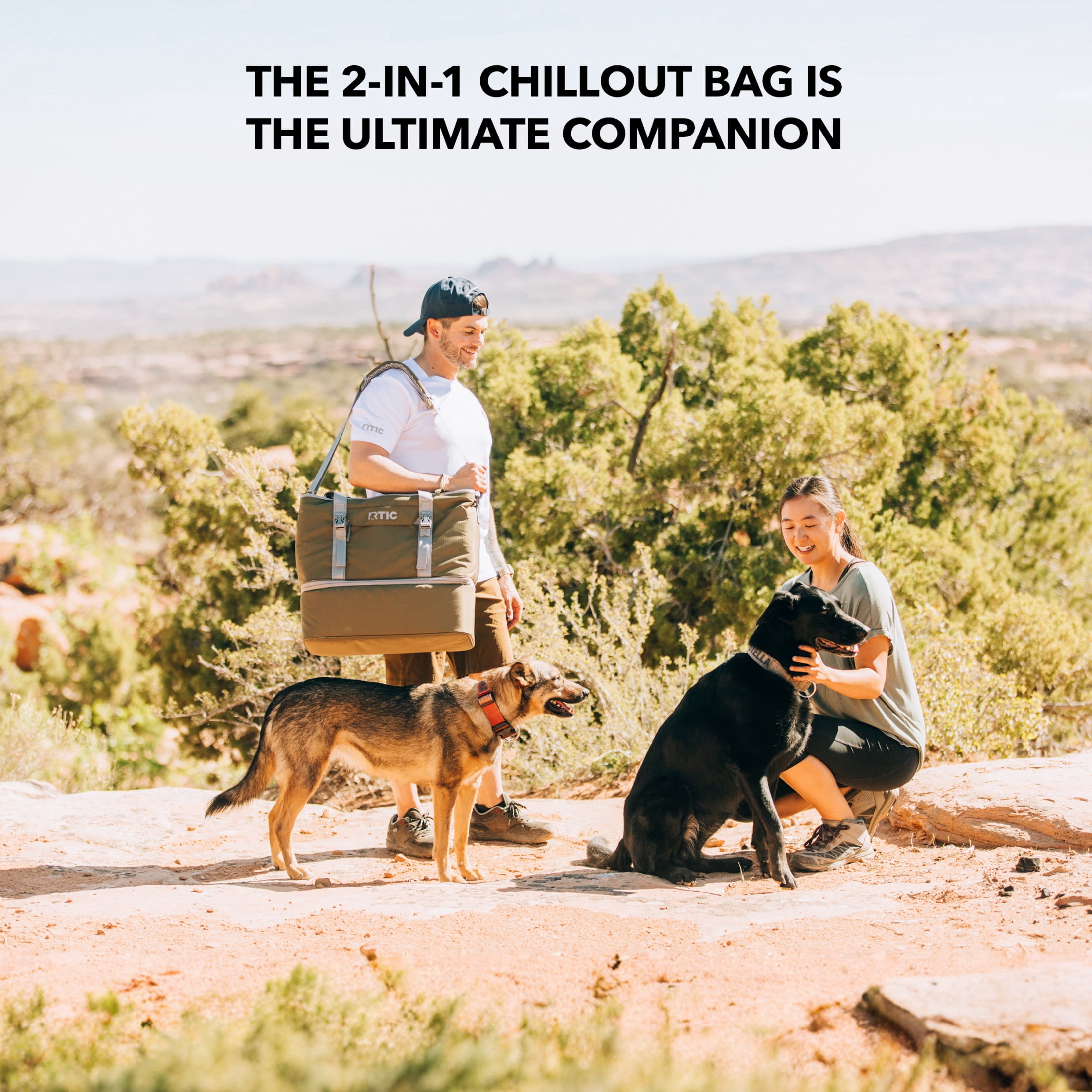 RTIC 24-Can, 25 Ltr, 2-in-1 Chillout Bag, Hybrid Cooler Bag with Cooler Compartment, Olive