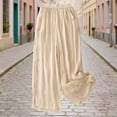 thumbnail image 2 of Admvng Womens Cotton Linen Pants Casual Embroidered Wide Leg Comfortable Summer Trousers, 2 of 8