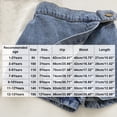 thumbnail image 4 of Jean Shorts for Girls Elastic High Waisted Front Split Trendy Summer Skirt Shorts Denim Casual Skorts, Blue 1-2 Years, 4 of 7