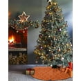 thumbnail image 3 of Orange Ombre Christmas Tree Skirt 36 Inches Large Christmas Skirt Tree, Moroccan Geometric Modern Abstract Art Tree Skirt Christmas Decorations for Fireplace Party Holidays Indoor Outdoor, 3 of 7