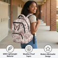 thumbnail image 4 of KUIFORTI Pink Butterfly Bookbag with Lunch Box 4Pcs Girls School Bag Set for Elementary Middle School Kids Backpack with Pencil Pouch Water Bottle Sleeve Back to School Supplies, 4 of 6