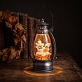 thumbnail image 3 of Yashow Halloween Nightlight Desktop Decoration 5.71 Inch, Vintage Spooky Lantern Snow Globe, Retro Swirling Glitter Centerpieces Decor for Home Shelf Tabletop, 3 of 7