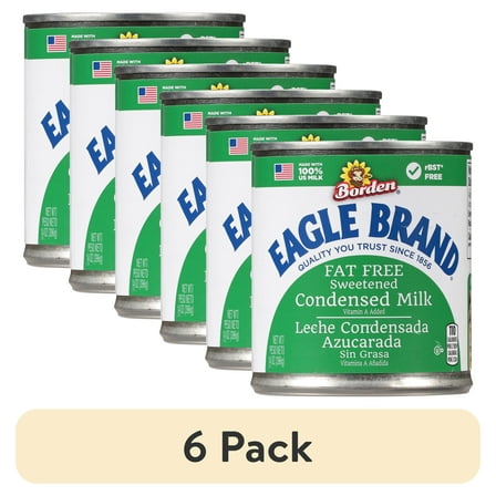 Eagle Brand Fat Free Sweetened Condensed Milk, 100% US Milk, Gluten Free, 14 fl oz Can
